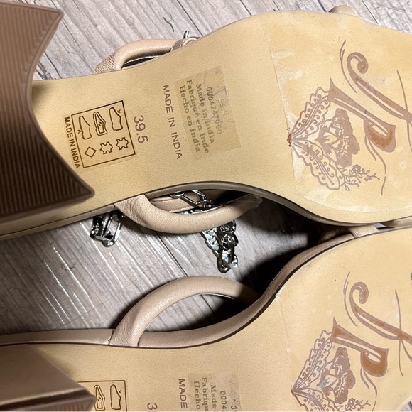 NEW Free People Parker Chain Heel Natural 39.5 - Picture 14 of 15